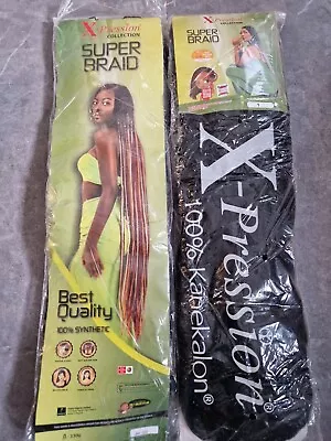 Xpression Super Braid Hair For Braiding & 100% Kanekalon Original 100  330g 1 • £6.99