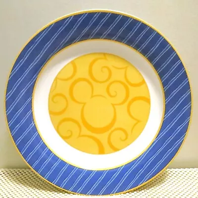 Mickey Mouse Plate Disney Charger Chop Serving 12  Silhouette Stoneware Blue • $72.69