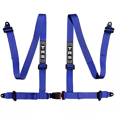 TRS 4 Point Budget Harness ECE Approved Race/Rally With 2 Inch Straps - Blue • £89.71