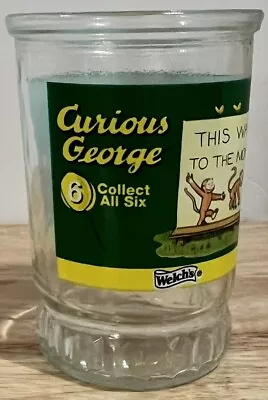 Vintage Curious George Welch’s Jelly Jam 4” Jar Juice Glass #6  • $9.99