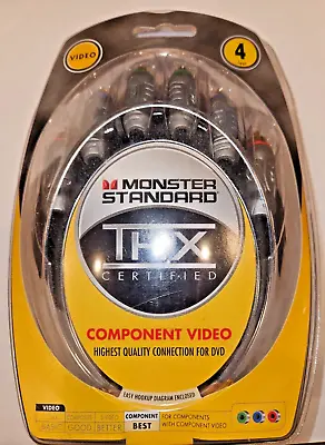 Monster Standard THX V100CV 4' Component S-Video Cable NIB New • $17.99