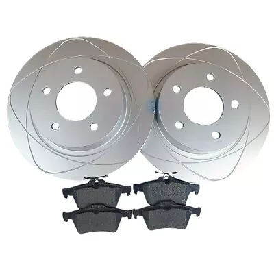 Rear Premium Slotted-Vented Disc Brake Rotors & Pads Fits Mazda 3 05-13 280mm • $57.98