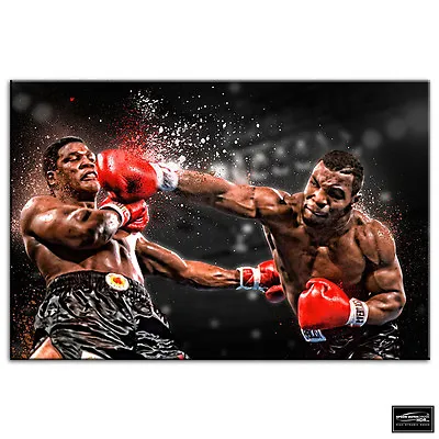 Boxing Mike Tyson  Sports BOX FRAMED CANVAS ART Picture HDR 280gsm • £19.99