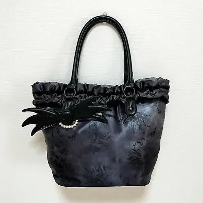 H.NAOTO The Nightmare Before Christmas Tote Bag Black Gothic Lolita Disney • $125
