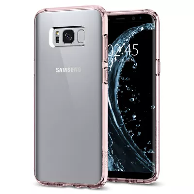 For Galaxy S8 Plus Case Spigen Ultra Hybrid Clear Slim Cover - Crystal Pink • £3.99