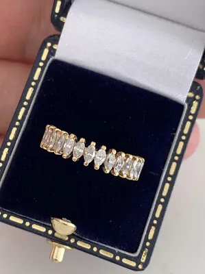 £1750 • Buy 18ct Gold 2.10 Marquise Cut Diamond Full Eternity Ring, 18k 750 Boxed