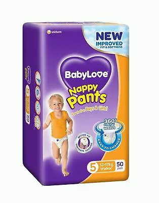 $48.30 • Buy Babylove Nappy Pants Jumbo Walker 50 (12-17kg) X (limit 2 Boxes Per Order)