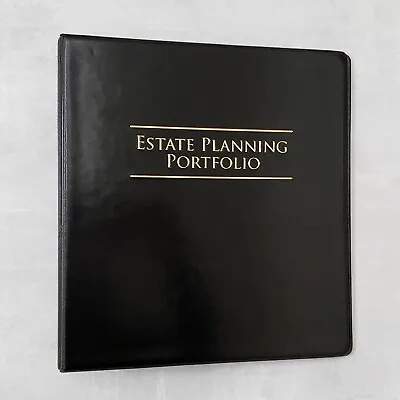 Estate Planning Portfolio 3-Ring Binders – With Tabs And Sheet Protectors • $29.95