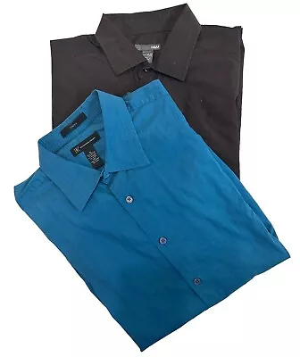 Lot Of 2 Men's Long Sleeve Men's Button Down Shirt Men  INC I Concepts/H&M SZ XL • $14.99