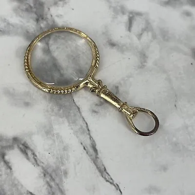 Vintage MARC JACOBS Looking Glass Pendant Mirror Gold Tone • $45