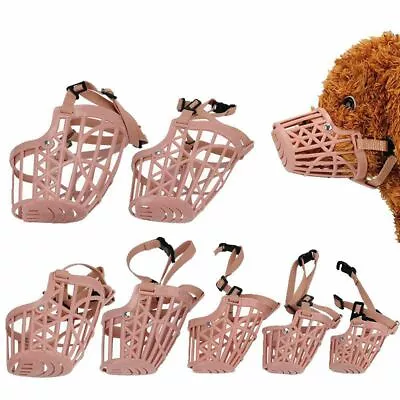 Bark Mesh Anti Stop Bite Pet Dog Muzzle Dog Mask Pet Supplies Mouth Grooming • £3.12