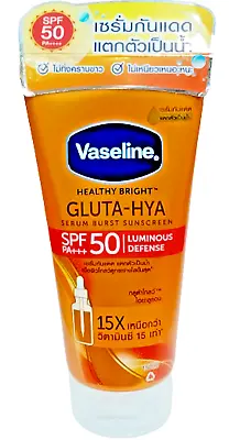 Vaseline Healthy Bright Gluta-Hya Serum Burst Sunscreen SPF 50 PA+++ 150ml Clear • $37.02