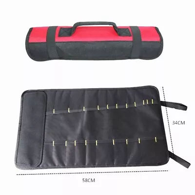 22-Pockets Oxford Cloth Spanner Wrench Tool Organizer Holder Roll Up Storage Bag • $19.48