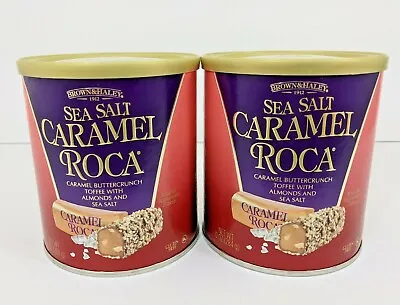 $28 • Buy (2) Brown & Haley 10oz SEA SALT CARAMEL ROCA Buttercrunch Toffee Almonds BB 3/24