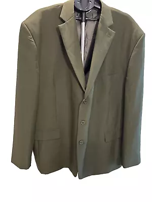 Lucci Collezione Mens Black Green Jacket Sports Coat 58R Italy • $25.97