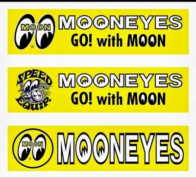 3- Mooneyes Stickers 6x2 One Of Each Rat Fink Rat Rod Hot Rod Motorcycles Tools • $5