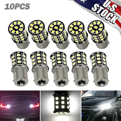 10pcs Super Bright White 1156 RV Trailer 33-SMD LED 1141 Interior Light Bulbs US • $10.88