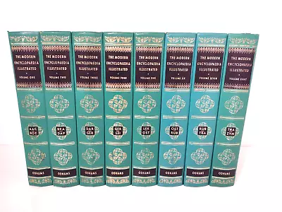 The Modern Encyclopaedia Illustrated - 8 Volumes  H/backs 1961 Odhams • £40