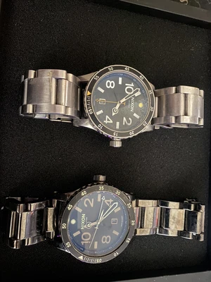 £100 • Buy Nixon (The Diplomat SS) Gunmetal Grey And Black Swiss Movement