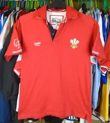 Wales Cymru Cotton Traders Short Sleeve Rugby Shirt Jersey Top Small Adult • £17.99