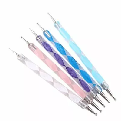 Set Of 5 Nail Art Double Ended Dotting/Marbleizing Tools (Multi Coloured) • $3.99