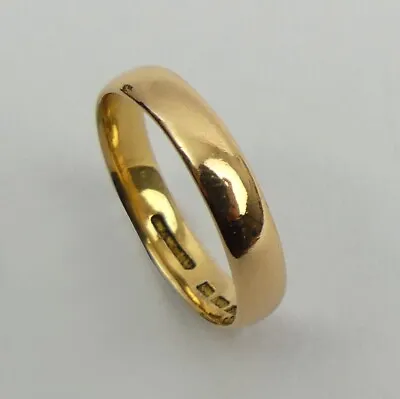 Antique 22ct Gold Wedding Ring Size O 1/2 London 1921 - 3.4 Grams • £245