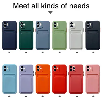 $7.85 • Buy Case For IPhone 15 14 Plus 13 12 11 Pro Max X XR XS 7+ Card Holder Wallet Cover