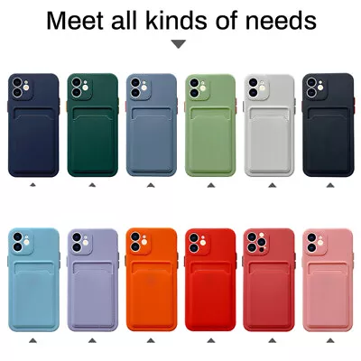 Case For IPhone 15 14 Plus 13 12 11 Pro Max X XR XS 7+ Card Holder Wallet Cover • $7.85