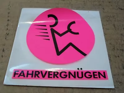 Vintage Volkswagen Fahrvergnugen ~ Window Decal ~ PINK ~ 4  X 4  • $23.99