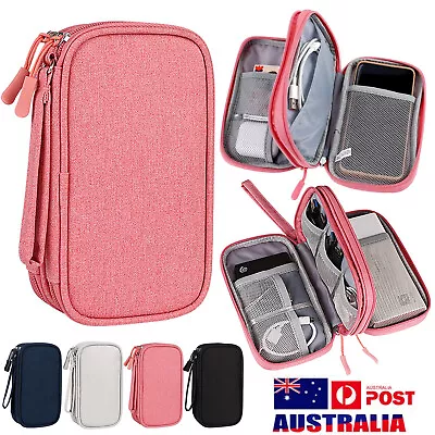 $4.98 • Buy Electronic Accessories Cable Bag Organizer Travel Pouch Storage Cases Charger AU