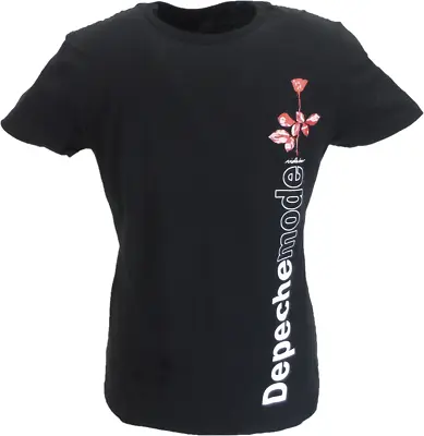 Ladies Black Official Depeche Mode Vioator Side Rose T Shirt • $34.83