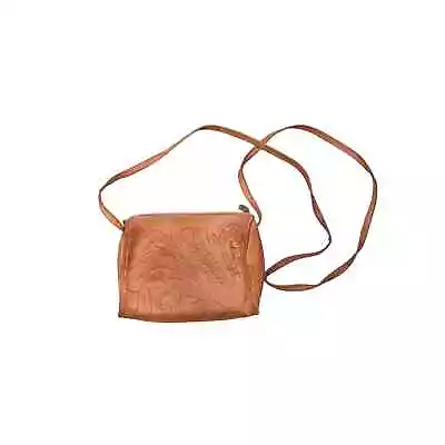 YKK Leather Vintage Mini Satchel Bag Purse Brown • $16