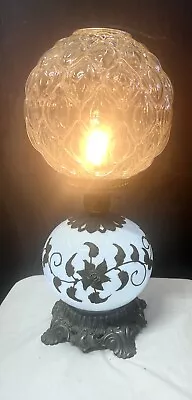 Vintage Falkenstein Gold White Lamp Glass Large 15  Diameter  3 Way GWTW • $74.99