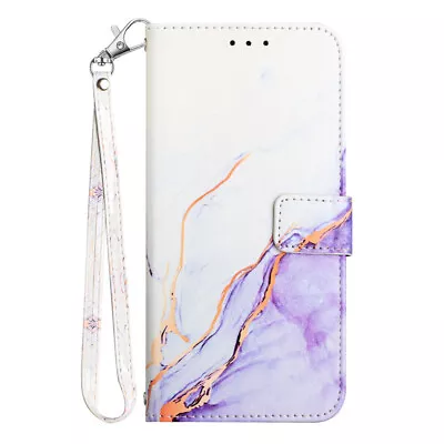 For Samsung Galaxy A25 A24 A23 A15 A14 A05 Marbleized Leather Wallet Phone Case • $8.88