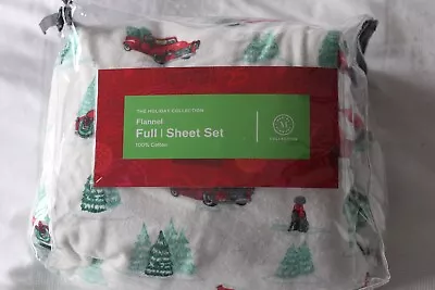 Two Sets Of Martha Stewart Christmas Flannel Sheets- Red Truck Design For Macy’s • $48.99