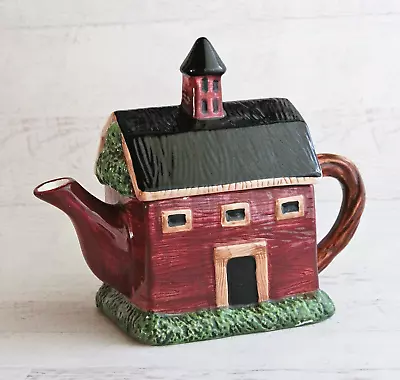 Warren Kimble Red Barn Teapot - Ceramic Farmhouse Aesthetic Décor • $20