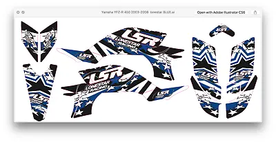 Fits YFZ450 2003 2004 2005 2006 2007 2008 Yamaha Graphic Decal Kit Stickers • $127.40