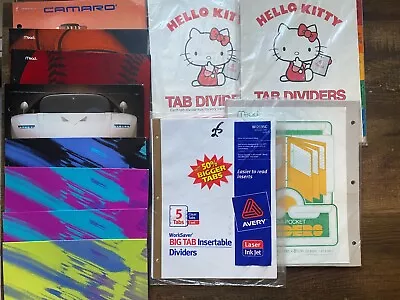 Hello Kitty 1981 Dividers Mead 5 Star & Colon Talk Folders Mead Dividers LOT • $13.59