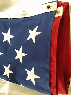 Vtg US Flag Valley Forge Cotton Bunting Best American 50 Stars Large 5'X9' Nice! • $56.90