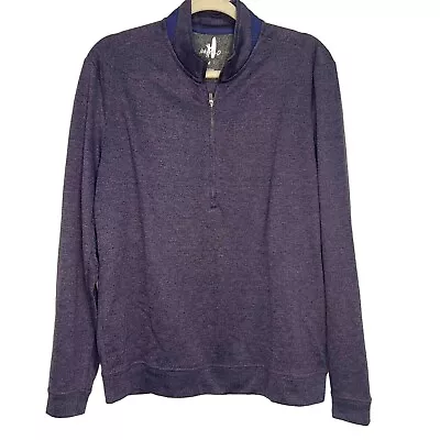 Johnnie-O Reflex Pullover Mens Medium Purple Fleece Performance Quarter Zip Golf • $24