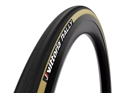 Vittoria Rally Tire: Tubular 700x25 Black/Tan • $39.99