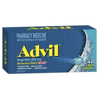 $18.95 • Buy Advil Ibuprofen 200mg Liquid Capsules Quickly Relieves Pain Fast 40 Capsules