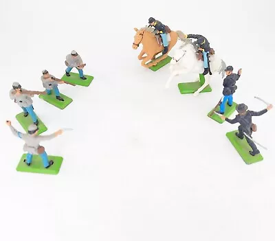 8 Deetail American Civil War Soldiers Union Confederate Horse Rider Miniatures • $39.99