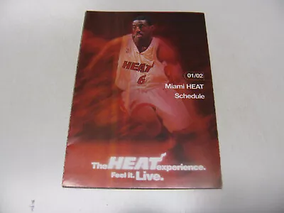 JS15 Miami Heat 2001/02 NBA Basketball Pocket Schedule - Budweiser • $2.09