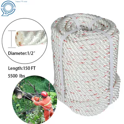 1/2  X150' Arborist Bull Tree Clamping Rope Line Rope Nylon Core Polyester Blend • $42.65