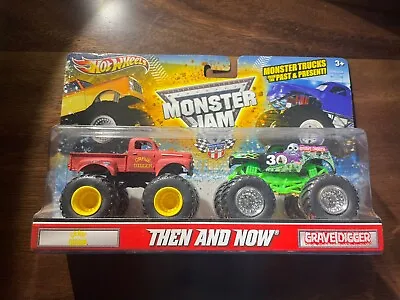 Hot Wheels Monster Jam Truck 1/64 Die Cast Grave Digger Then And Now 2012 • $49.99