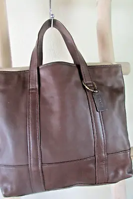 Vintage Coach 9401 Brown Glove Leather L Carry All Tote Bag • $120