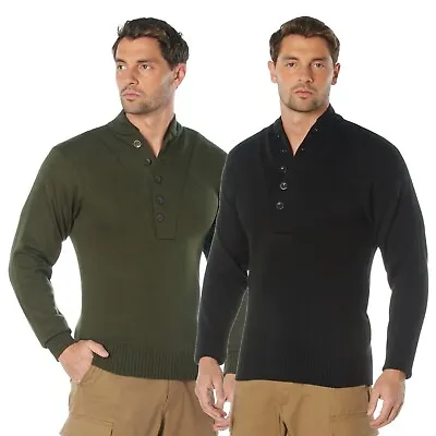 GI Style 5 Button Acrylic Sweaters - Vintage Classic Military Style Apparel • $47.99