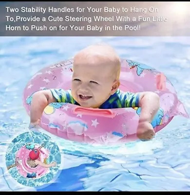 Inflatable Baby Kids Float Swimming Ring Safety Swim Trainer Water Aid Toddler • £6