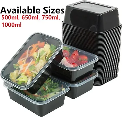 D MART Meal Prep Food Containers Plastic Microwave Safe Storage Boxes With Lids • £4.99